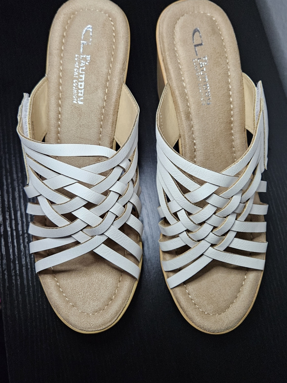 CL by Laundry adjustable Woven Strappy Block Heel Comfy Women's Sandals Size 8.5 - Picture 7 of 10